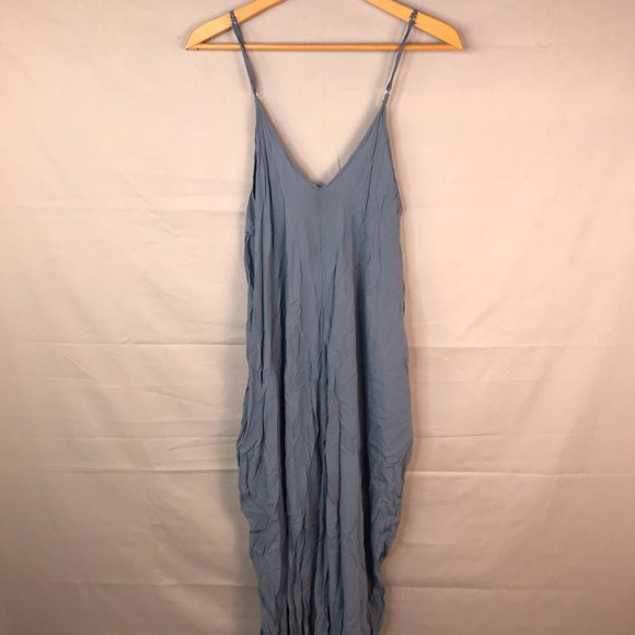 Elan V-back Cover-up Maxi Dress In Blue - Picture 6 of 7